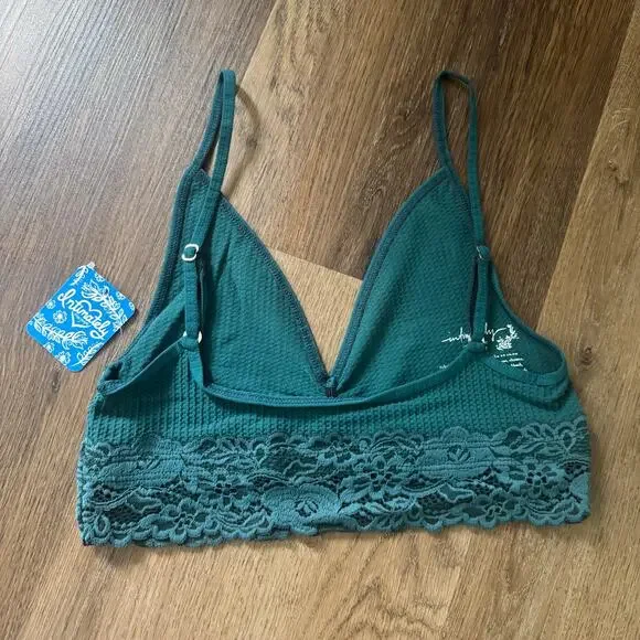Free People Stevie Lace Trim Bralette in Jewel - Picture 4 of 5
